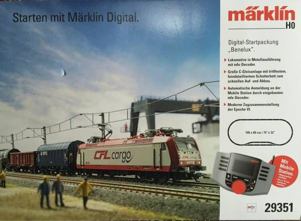 Märklin H0 29351 Digital-Startpackung Benelux mit E-Lok Waggons mfx neu OVP