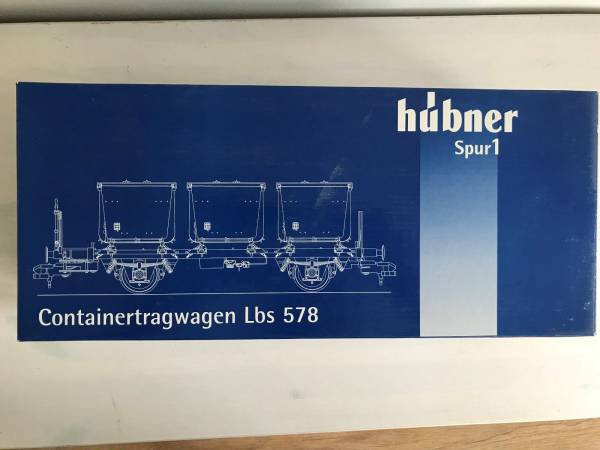 Hübner 20501 Spur 1 Güterwagen Containerwagen Lbs 578 Neu für Märklin