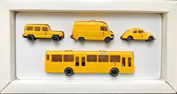 Wiking Postreklame Post-Museums-Shop 1991 Bus Transporter G-Klasse VW neu