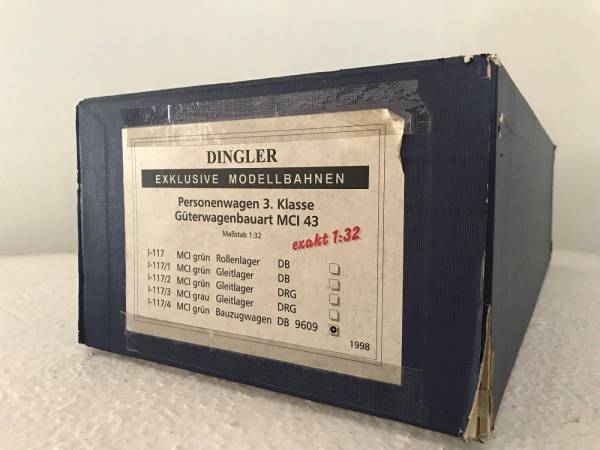 Dingler Spur 1 MCI 43 I-117/4 Bauzugwagen grün DB 9609 Originalverpackung  5