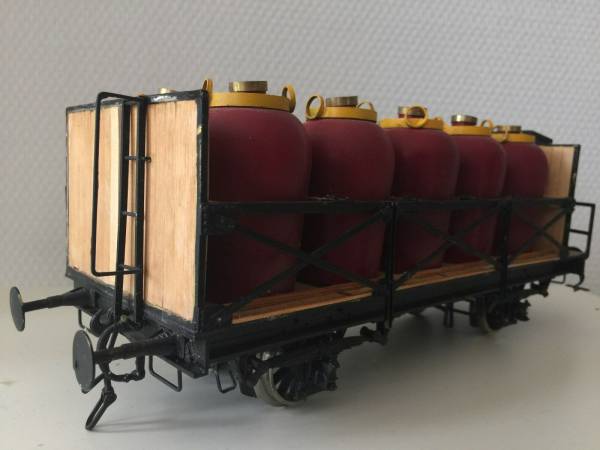 Güterwagen Säuretopfwagen Spur 1 Messing Handarbeitsmodell für Märklin Kiss KM1 1