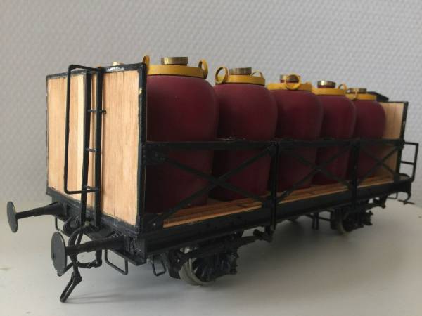 Güterwagen Säuretopfwagen Spur 1 Messing Handarbeitsmodell für Märklin Kiss KM1