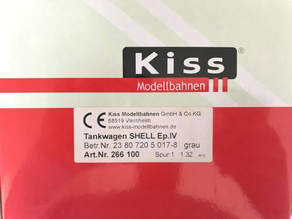 Kiss 266100 Spur 1 Kesselwagen Tankwagen Shell grau Messing wie neu 3
