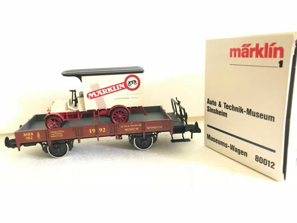 Märklin Spur 1 80012 Güterwagen mit LKW mit Originalverpackung Neuzustand