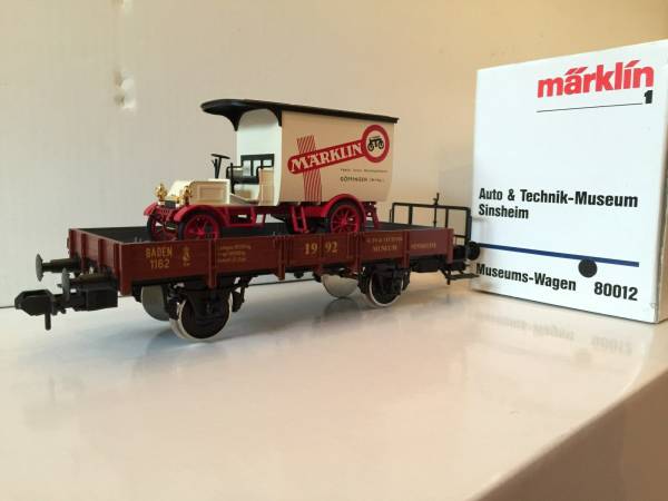 Märklin Spur 1 80012 Güterwagen mit LKW mit Originalverpackung Neuzustand