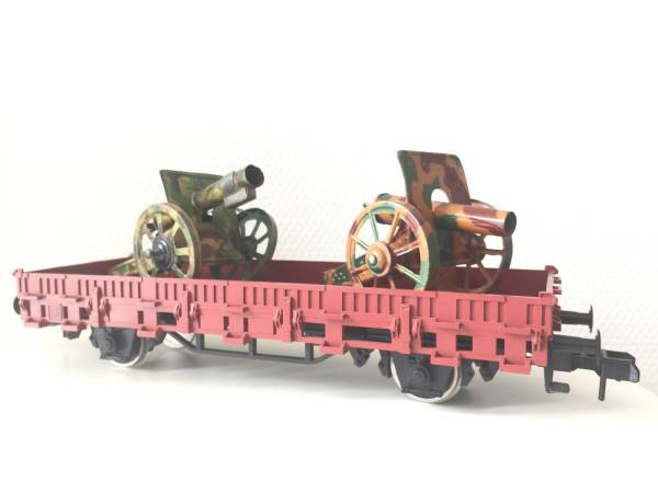 Märklin Spur 1 Güterwaggon Güterwagen mit Kanone Wehrmacht Originalverpackung