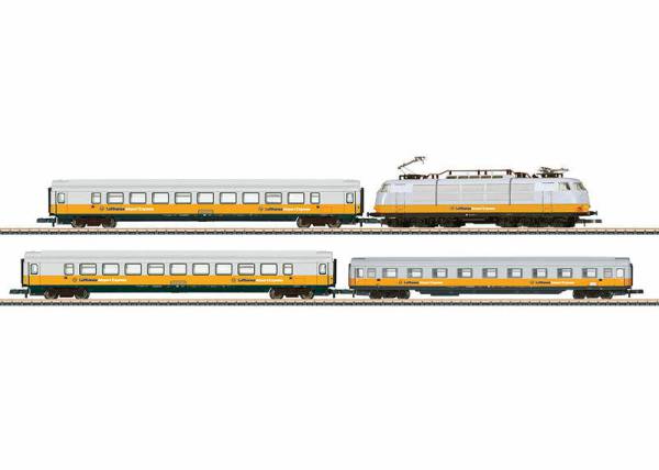 Märklin Spur Z 81281 Lufthansa E-Lok BR 103 LED Waggons mit Originalverpackung