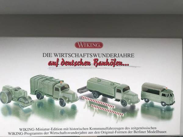 Wiking  9905552 Set Die Wirtschaftswunderjahre auf deutschen Bauhöfen neu