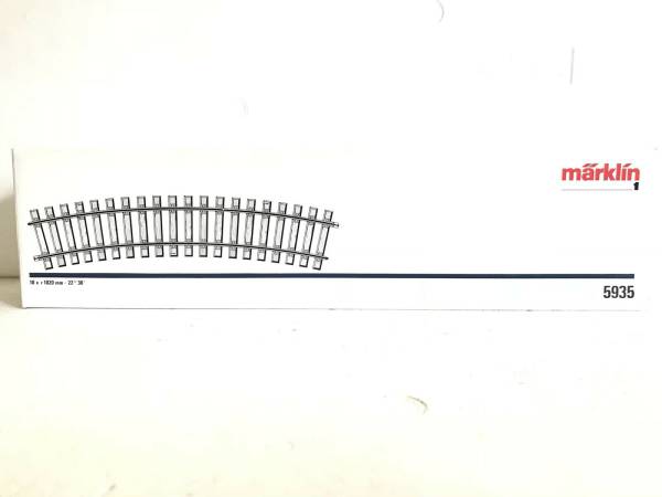 Märklin Spur 1 5935 Gebogenes Gleis Radius 1.020 mm. 22° 30' Neuzustand 1