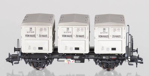 Hübner 2223-5-4-4 Spur 1 Güterwagen Containerwagen BT 10 Neu für Märklin