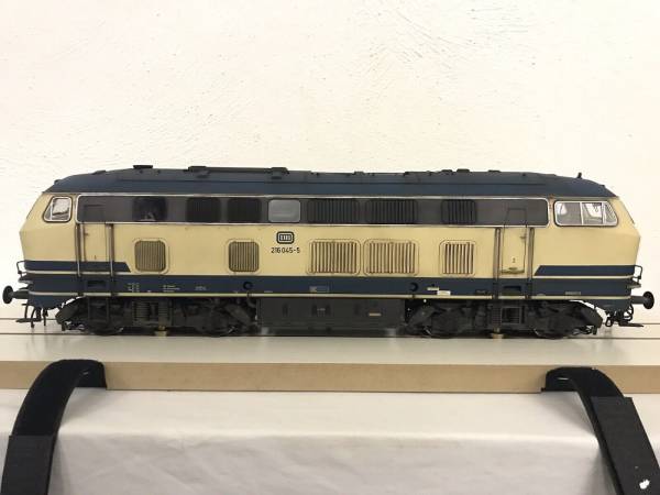 KM1 Spur 1 Diesellok 101617 V160 BR216 045-5 gealtert Becasse ESU 5.0 Decoder  V 160 BR216