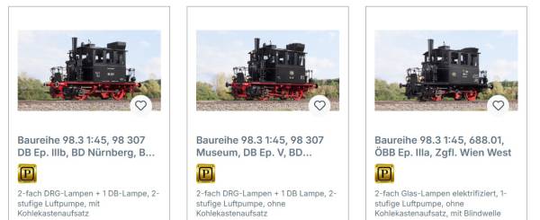 Preview: KM1 Spur 1 Baureihe 98.3 1:32 Dampflok 2. Serie verschiedene Varianten zur Auswahl NEM Räder Vorbestellpreis bis 30.09.2026 BR98.3