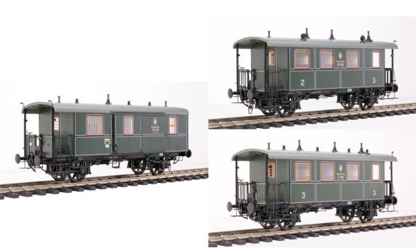 KM1 Spur 1 Lokalbahnwagen Set mit Packwagen DB NEM für Märklin Kiss