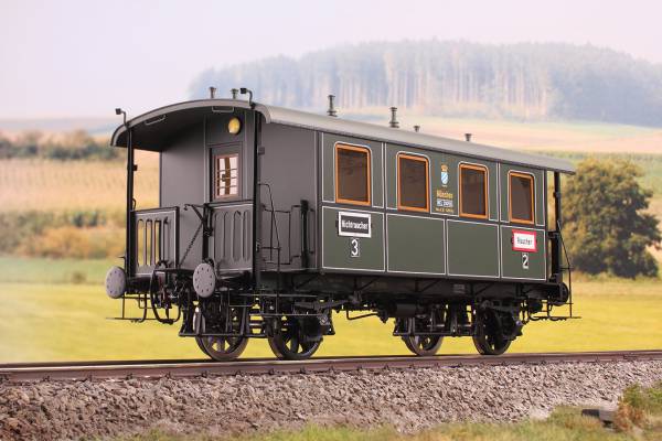 Preview: KM1 Spur 1 DB Lokalbahnwagen Set mit Packwagen KPEV NEM für Märklin Kiss - 2.Serie