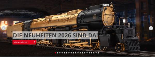 Preview: Märklin Big Boy 39400 Spur H0 Dampflokomotive Reihe 4000 24k gold limitiertes Sondermodell
