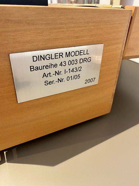 Dingler Dampflok 43 003 Artikelnummer I-143/2 Holzkiste