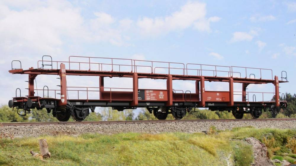 KM1 Spur 1 Waggon Autotransporter Offs55 Messing für Kiss Märklin neu OVP