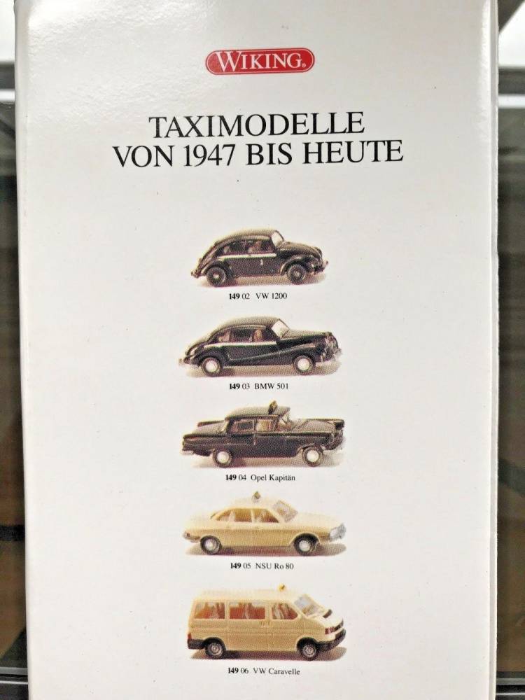 Wiking 99002 Taximodelle von 1947 bis heute BMW VW Opel NSU VW Caravelle neu