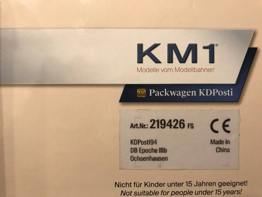 KM1 219426 KDPosti94 Packwagen Schmalspur FS Waggon Neuzsustand OVP 1