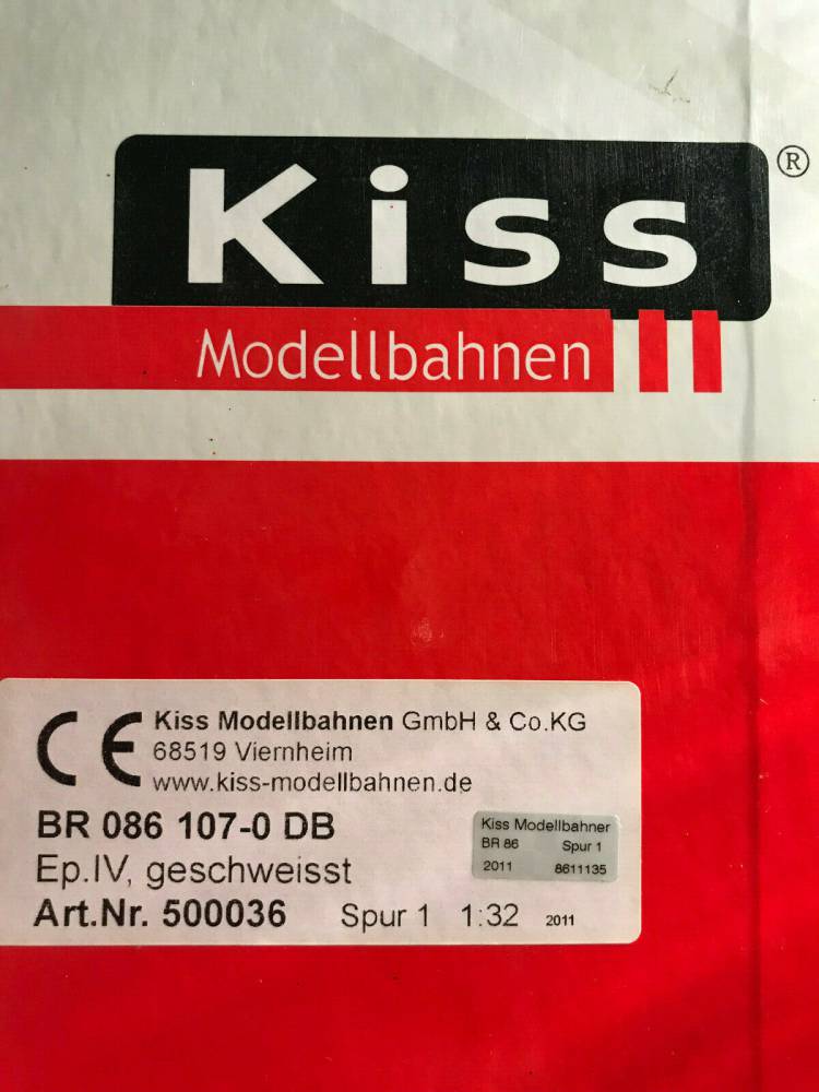 Kiss BR 86 Spur 1 Dampflok 2. Serie digital Sound OVP für Märklin KM1 9
