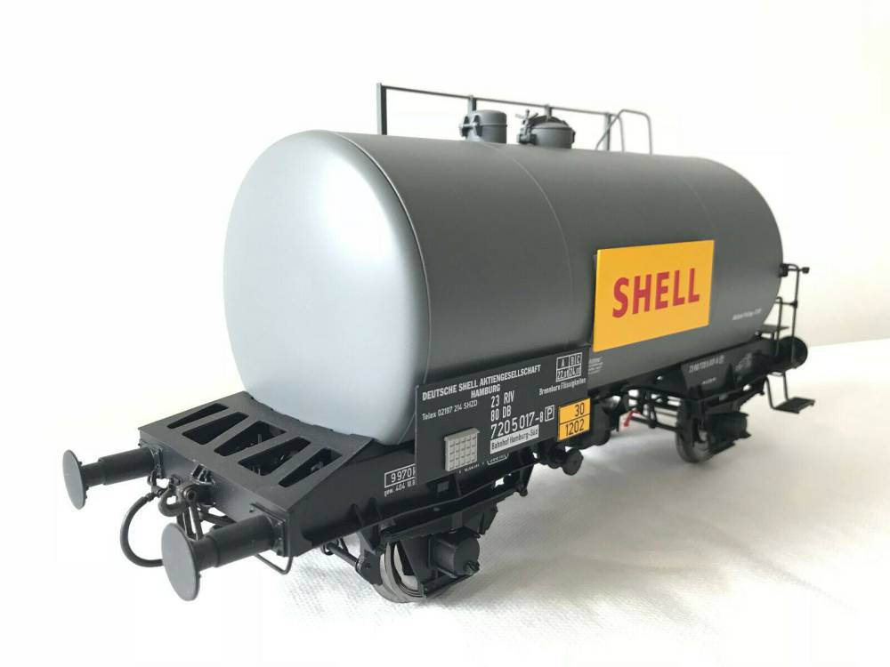 Kiss 266100 Spur 1 Kesselwagen Tankwagen Shell grau Messing wie neu  2