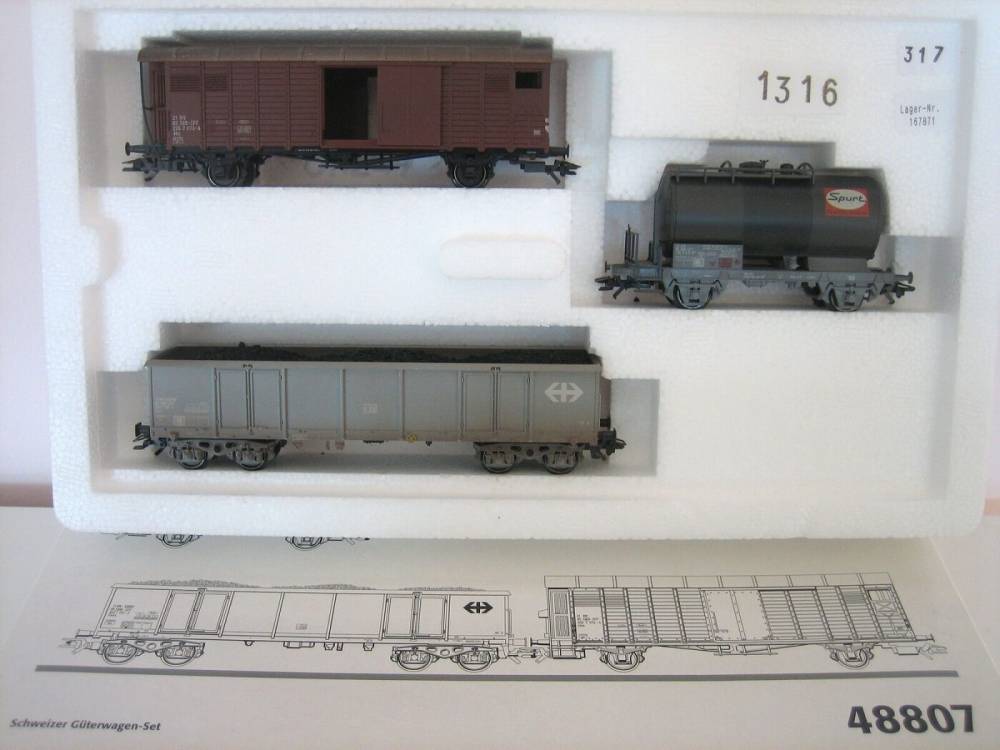 Märklin H0 48807 Güterwaggon Set Schweiz Neuzustand Originalverpackung