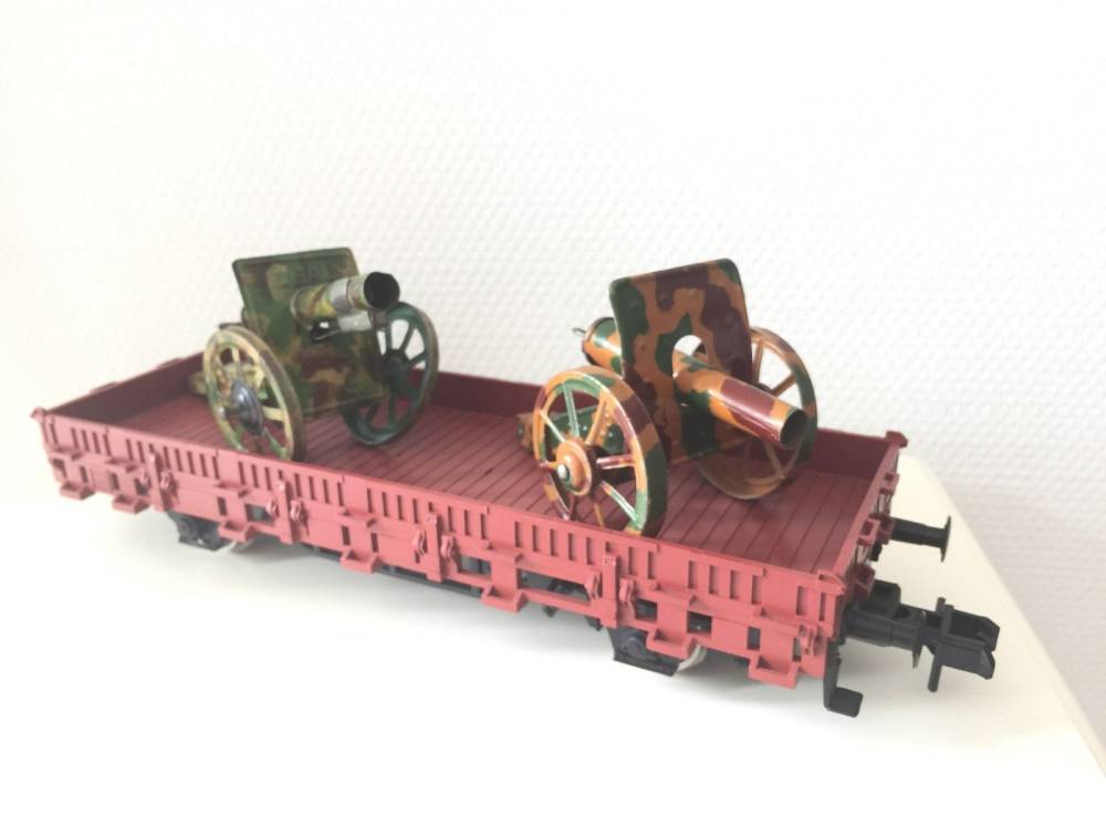 Märklin Spur 1 Güterwaggon Güterwagen mit Kanone Wehrmacht Originalverpackung