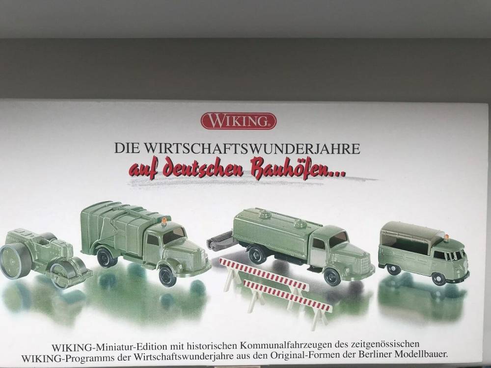 Wiking  9905552 Set Die Wirtschaftswunderjahre auf deutschen Bauhöfen neu