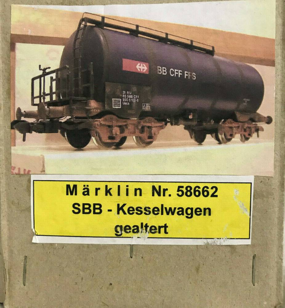 Märklin 58662 Spur 1 Tankwagen SBB patiniert Güterwagen Neuzustand  4