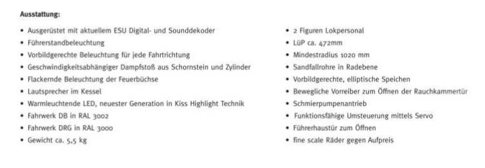 Kiss  BR95 Dampflok Beschreibung