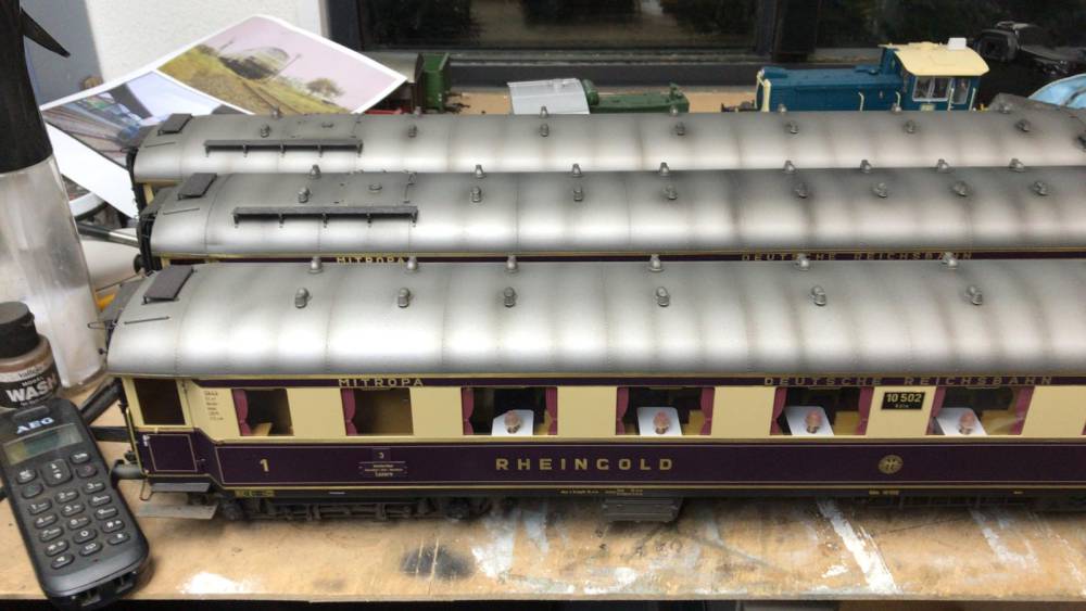 KM1 Spur 1 Rheingold Zugset Wagen 5-teilig mit Becasse Alterung Neuzustand Originalverpackung