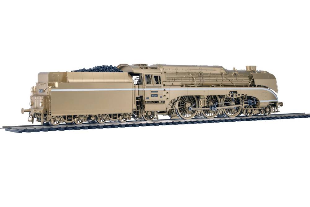 KM1 111861A Spur 1 Dampflok BR 18 201 Limited Edition, Messing Ausführung Messinglackierung Kohlefeuerung Finescale neu OVP