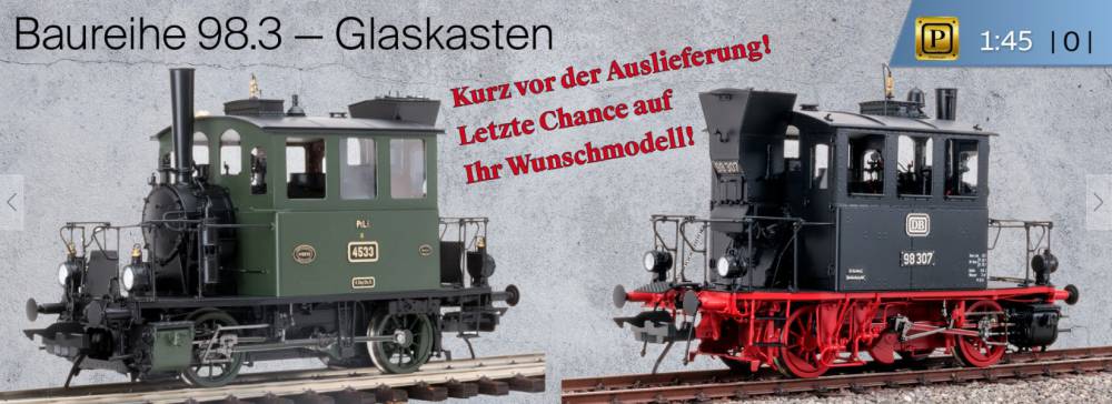KM1 Spur 0 Dampflok BR 98.3 digital Sound 1:45 verschiedene Varianten Lenz neu