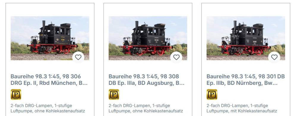 KM1 Spur 0 Dampflok BR 98.3 digital Sound 1:45 verschiedene Varianten Lenz neu