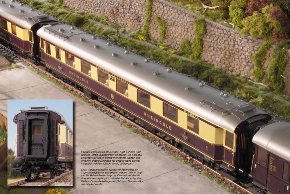 KM1 Spur 1 Rheingold Zugset Wagen 5-teilig mit Becasse Alterung Neuzustand Originalverpackung