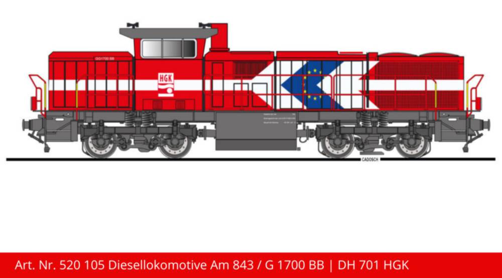 Kiss Spur 1 Diesellok AM 843 MaK 1700 verschiedene Varianten  neu Originalverpackung Mak1700 AM843