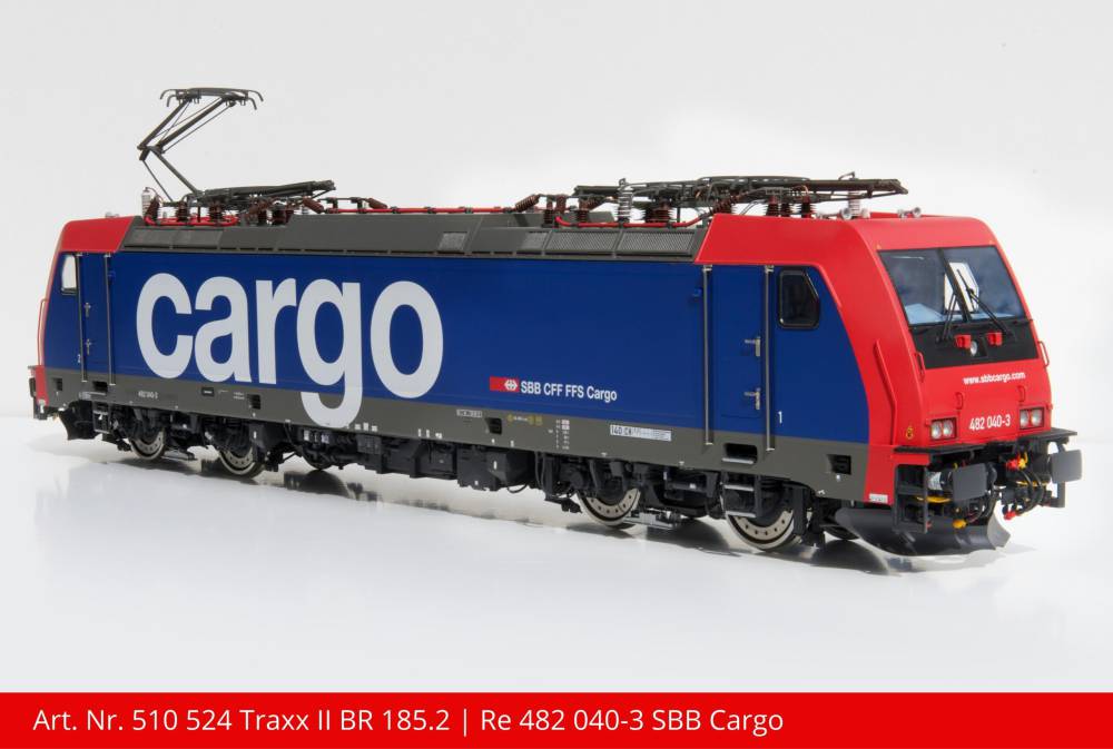 Kiss 510524 Spur 1 E-Lok Traxx ll BR 185.2 | Betr.Nr.Re 482 040-3 Cargo