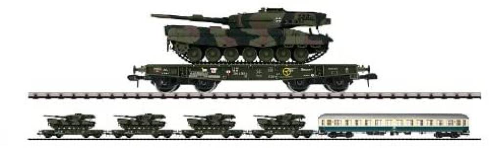 Märklin 58035 pur 1 Schwerlastwagen mit Panzer Leopard Metall 4MFOR