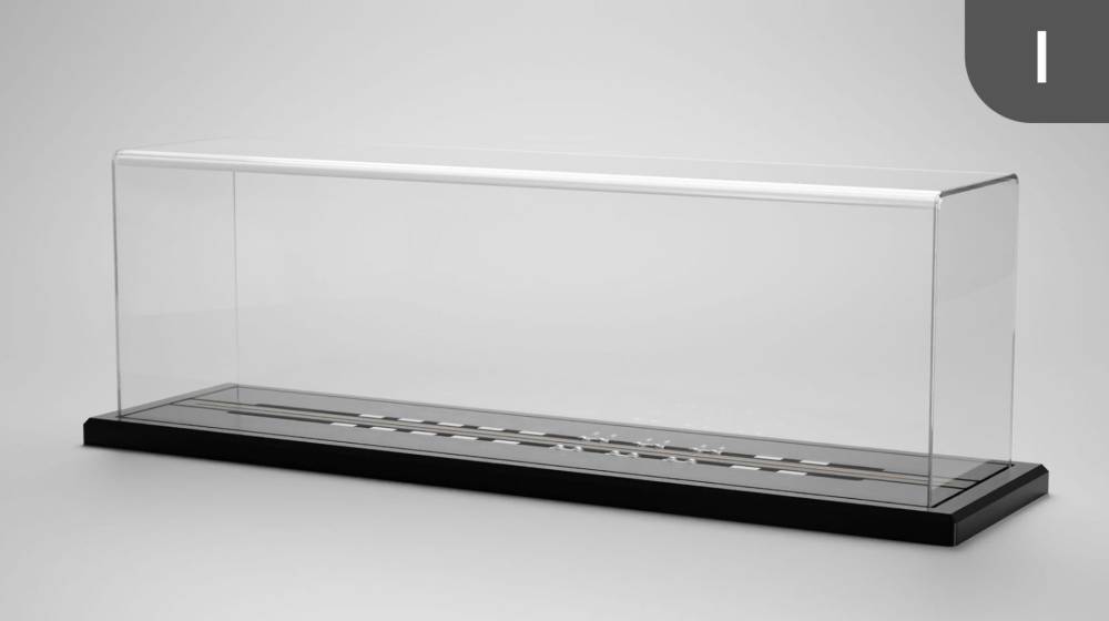 Trainsafe Funktions-Display | Spur I 99 cm Vitrine mit Beleuchtung und Dimmerfunktion